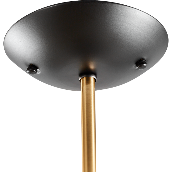 Люстра потолочная Семь огней Алона 6 ламп, 18 м², цвет черный/золото