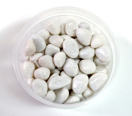 Галька цветная фракция 10-15 мм белая