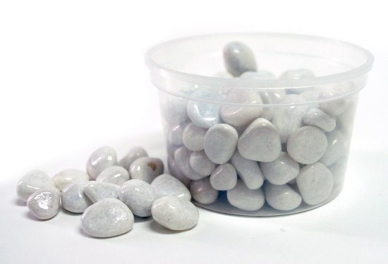 Галька цветная фракция 10-15 мм белая