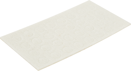 Протекторы самоклеящиеся для мебели 10 мм круглые фетр цвет белый 32 шт.