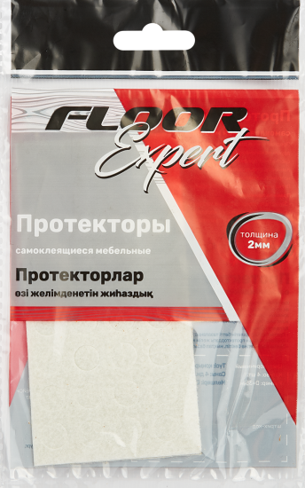 Протекторы самоклеящиеся для мебели 10 мм круглые фетр цвет белый 32 шт.