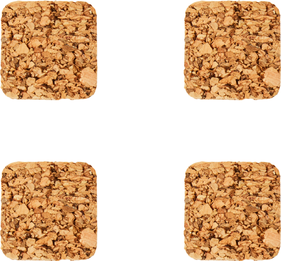 Протекторы самоклеящиеся для мебели 18x18 мм, квадратные, пробка, цвет бежевый, 30 шт.