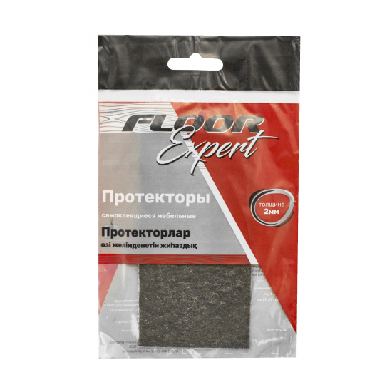 Протекторы самоклеящиеся для мебели 10 мм круглые фетр цвет коричневый 32 шт.