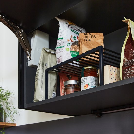 Вставка 33x21x14 см в полку металл цвет серый