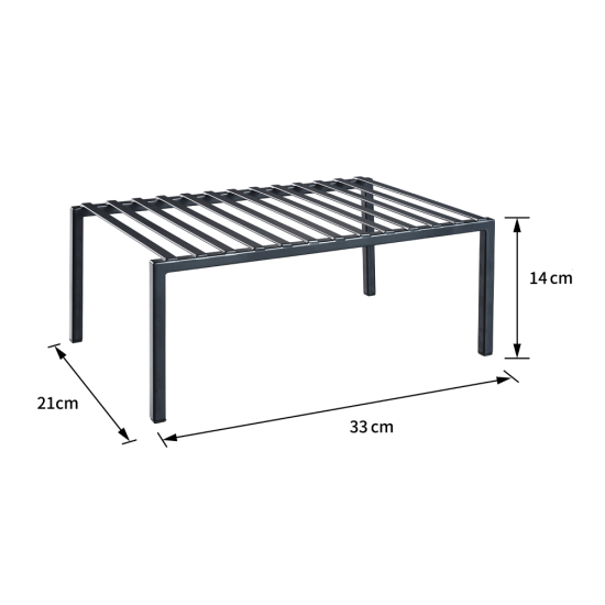 Вставка 33x21x14 см в полку металл цвет серый