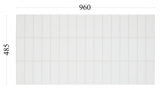 Листовая панель ПВХ Снежная белый 960x485x3 мм 0.47 м²