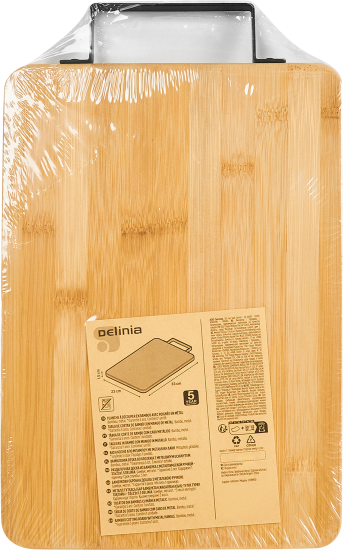 Доска разделочная Delinia 33x23 см бамбук цвет бежевый