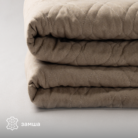 Покрывало Бельвита 220x240 см замша цвет бежевый