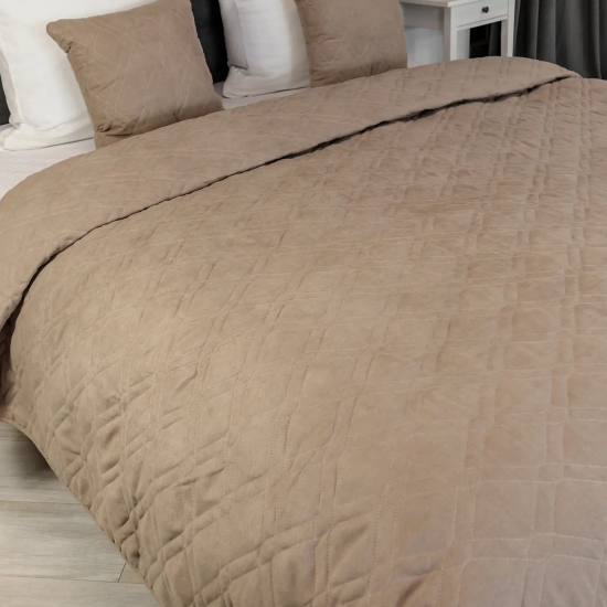 Покрывало Бельвита 220x240 см замша цвет бежевый