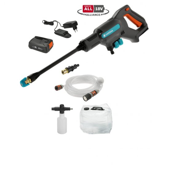 Аккумуляторная мойка высокого давления Gardena AquaClean Li-18 Premium Set