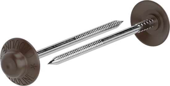 Гвозди кровельные ершёные для Ондулина цвет коричневый 0.5 кг (100 шт.)