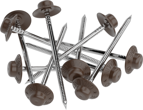 Гвозди кровельные ершёные для Ондулина цвет коричневый 0.5 кг (100 шт.)