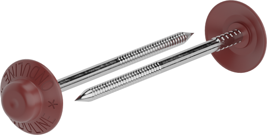 Гвозди кровельные ершёные для Ондулина цвет красный 0.5 кг (100 шт.)
