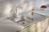 Мойка для кухни накладная левая с крылом S-220 60x80 см глубина чаши 14 см нержавеющая сталь