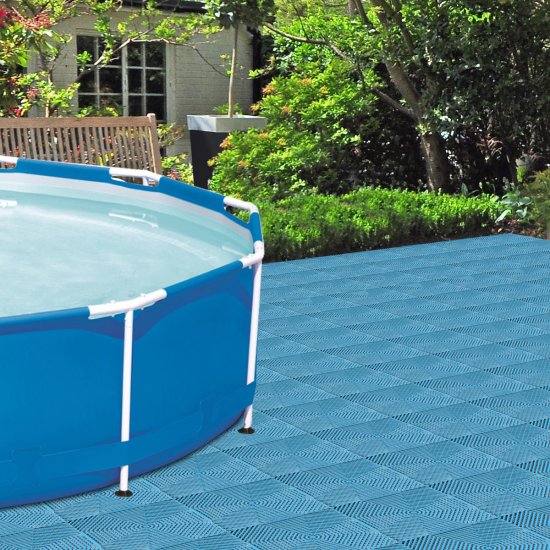 Садовая плитка Helex 40x40 см полипропилен голубой