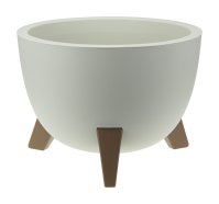 Кашпо для цветов Idea Флориан ø25 h19 см v4.2 л пластик белый ротанг