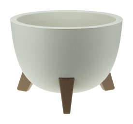 Кашпо для цветов Idea Флориан ø25 h19 см v4.2 л пластик белый ротанг