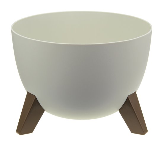 Кашпо для цветов Idea Флориан ø25 h19 см v4.2 л пластик белый ротанг