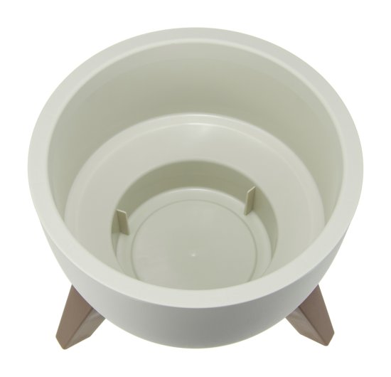 Кашпо для цветов Idea Флориан ø25 h19 см v4.2 л пластик белый ротанг