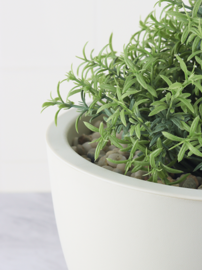 Кашпо для цветов Idea Флориан ø25 h19 см v4.2 л пластик белый ротанг