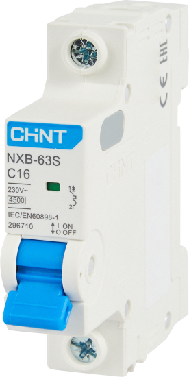 Автоматический выключатель CHINT NXB-63S 1P C16 А 4.5 кА