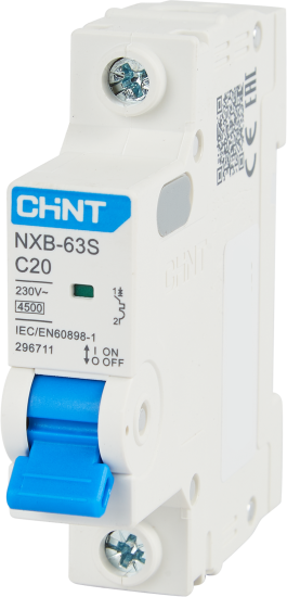 Автоматический выключатель CHINT NXB-63S 1P C20 А 4.5 кА