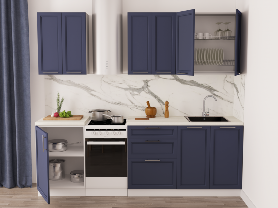 Стеновая панель Маренго Delinia 240x0.6x60 см МДФ цвет белый