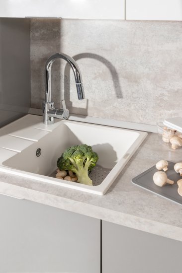 Стеновая панель Бетон светлый 240x0.6x60 см МДФ цвет серый