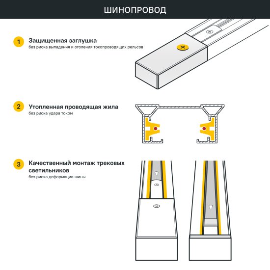 Трековый шинопровод Inspire 100 см цвет белый