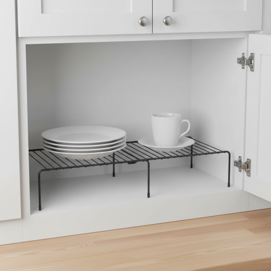 Вставка в полку 75x25 см металл цвет черный муар