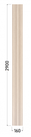 Стеновая панель ПВХ Рейка дуб натуральный 2900x160x24 мм 0.464 м²