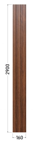 Стеновая панель ПВХ Рейка дуб честер 2900x160x24 мм 0.464 м²