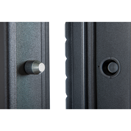 Дверь входная металлическая Порта Р-3 88x205 см левая серая с зеркалом