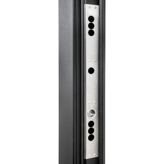 Дверь входная металлическая Порта Р-3 88x205 см левая серая с зеркалом