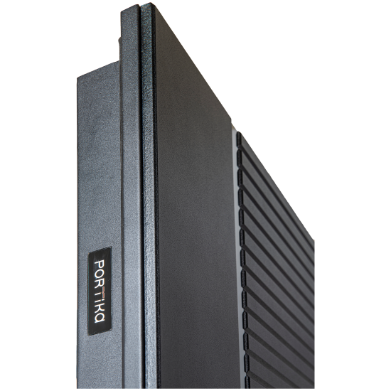 Дверь входная металлическая Порта Р-3 88x205 см левая серая с зеркалом