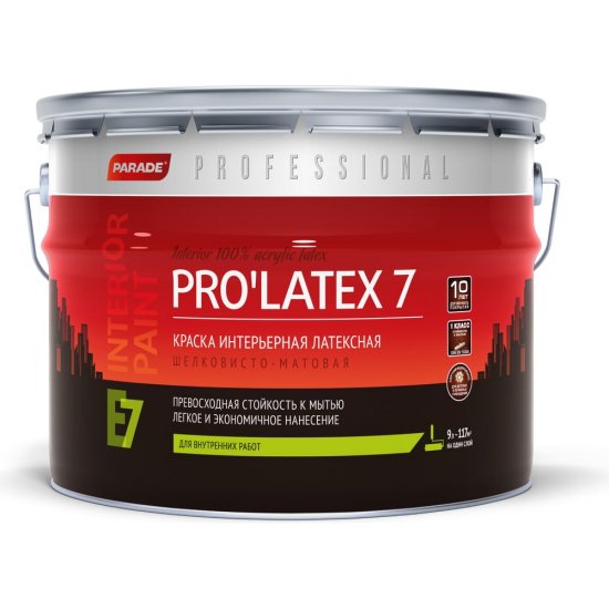 Латексная краска PARADE PRO'LATEX Е7