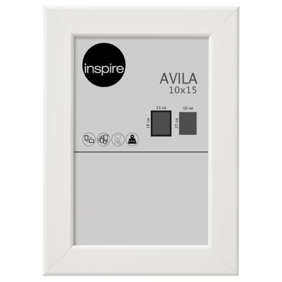 Рамка Inspire Avila 10x15 см МДФ цвет белый