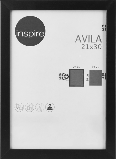 Рамка Inspire Avila 21x30 см МДФ цвет черный