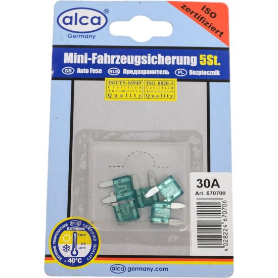 Флажковые мини предохранители Alca 670700