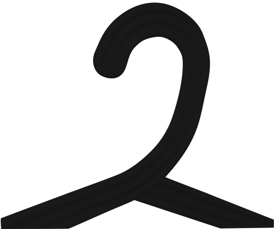 Набор вешалок Spaceo 42 см полипропилен цвет черный 4 шт