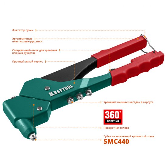 Заклепочник Kraftool Professional (31176_z01) 280 мм
