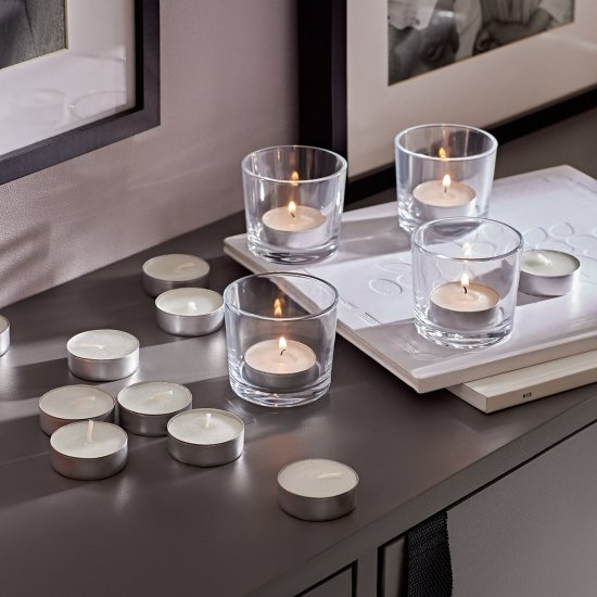 Набор свечей чайных цвет белый 100 шт