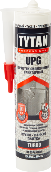 Герметик силиконовый Tytan UPG Turbo санитарный уксусный прозрачный 280 мл