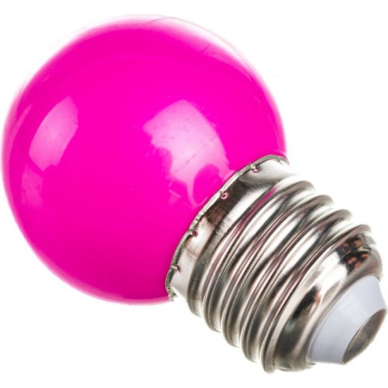 Декоративная светодиодная лампа Volpe LED-G45-1W/PURPLE/E27/FR/С