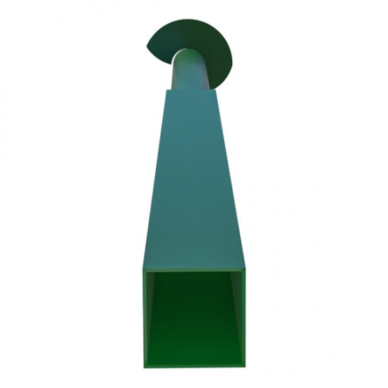 Столб для забора винтовой 50х50х2 мм 2,5 м грунт зеленый