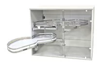 Волшебный уголок для кухни с доводчиком левый 55x90x70 см цвет серебро