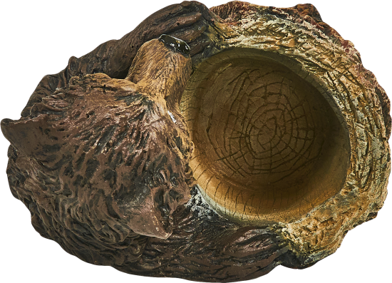 Фигура садовая Медведь у пня искусственный камень 23x22 см