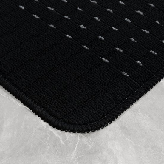 Коврик декоративный полипропилен Canberra 100x150 см цвет черный