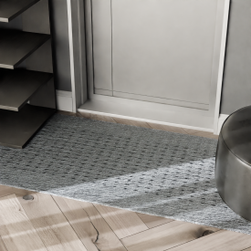 Коврик декоративный полипропилен Canberra 67x140 см цвет серый