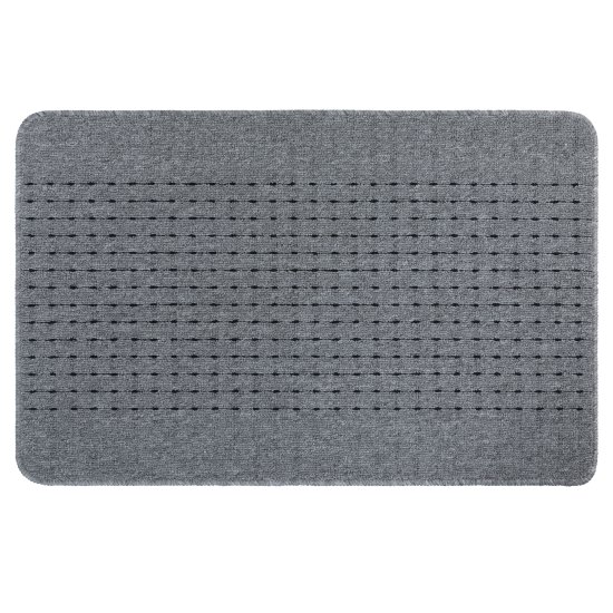 Коврик декоративный полипропилен Canberra 67x140 см цвет серый